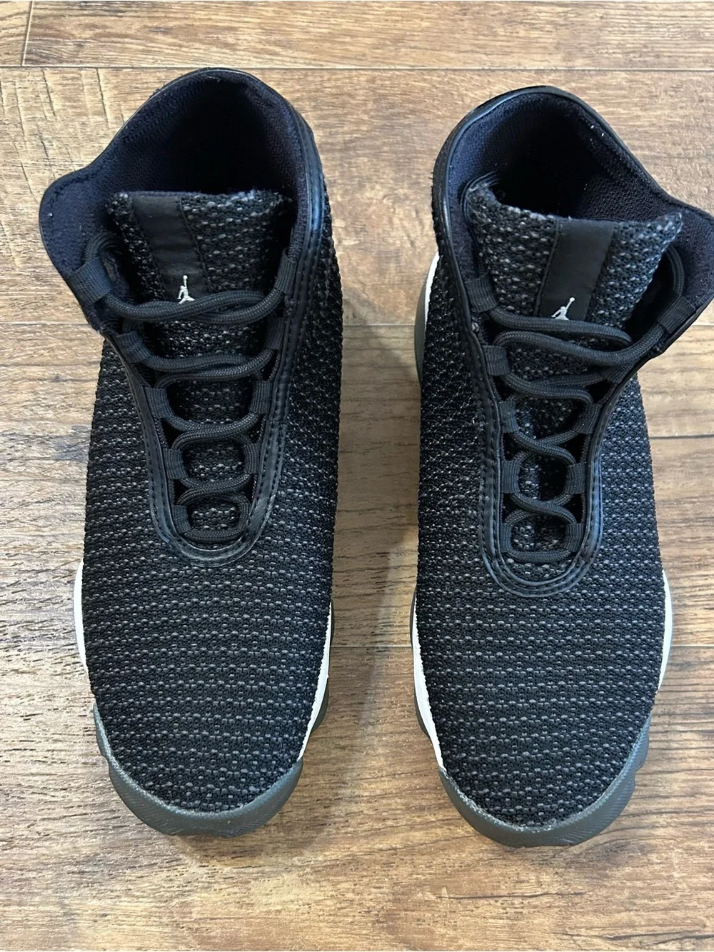 Jordan Men's Black Knit Athletic Basketball Shoes